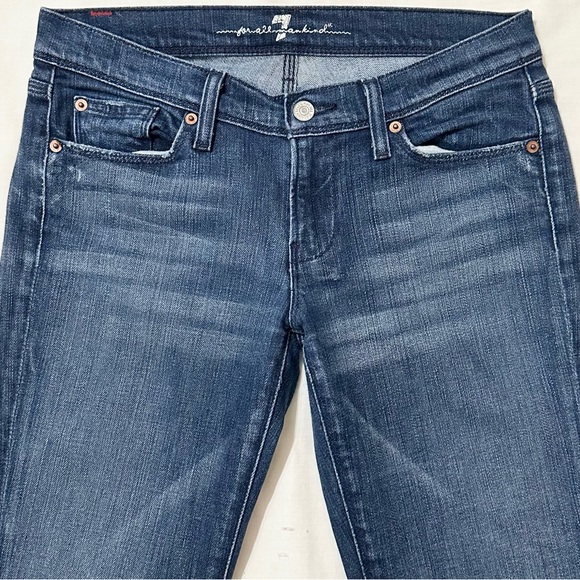 7 For All Mankind Women’s Mia Lowrise Bootcut Stretch Blue Denim Jeans - 29 - Picture 6 of 16